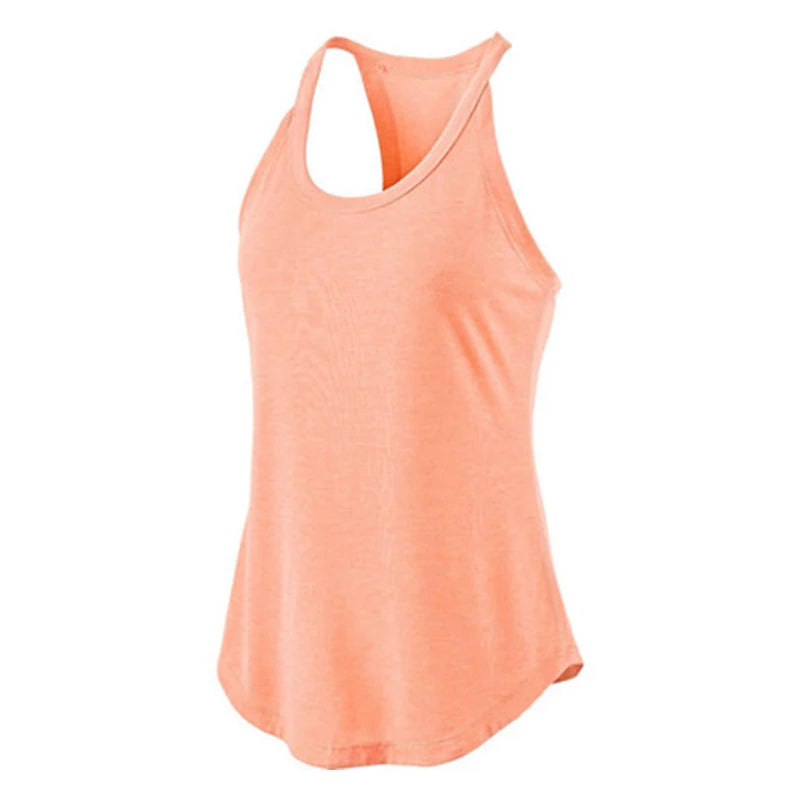 Women's Yoga Workout Sleeveless Tank Top Sexy Cross Hollow Racerback Sport Vest Soft Breathable Pullover
