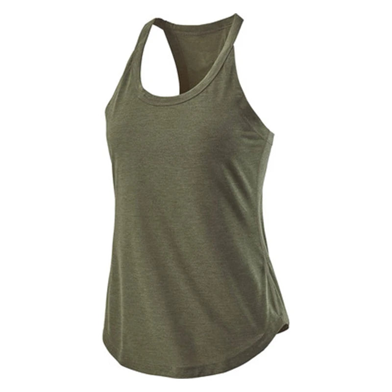 Women's Yoga Workout Sleeveless Tank Top Sexy Cross Hollow Racerback Sport Vest Soft Breathable Pullover