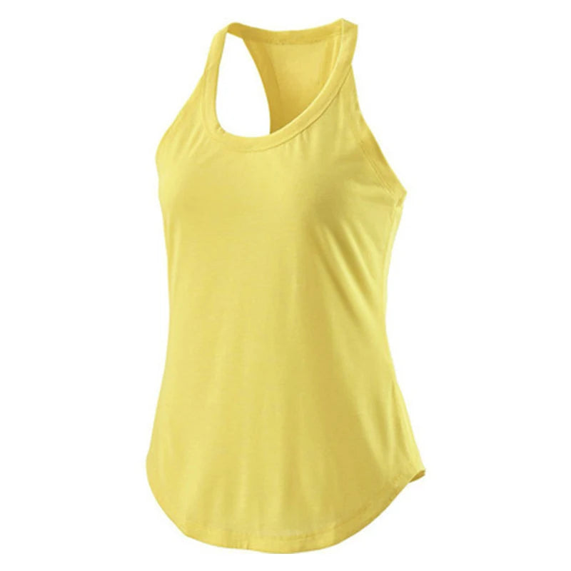 Women's Yoga Workout Sleeveless Tank Top Sexy Cross Hollow Racerback Sport Vest Soft Breathable Pullover