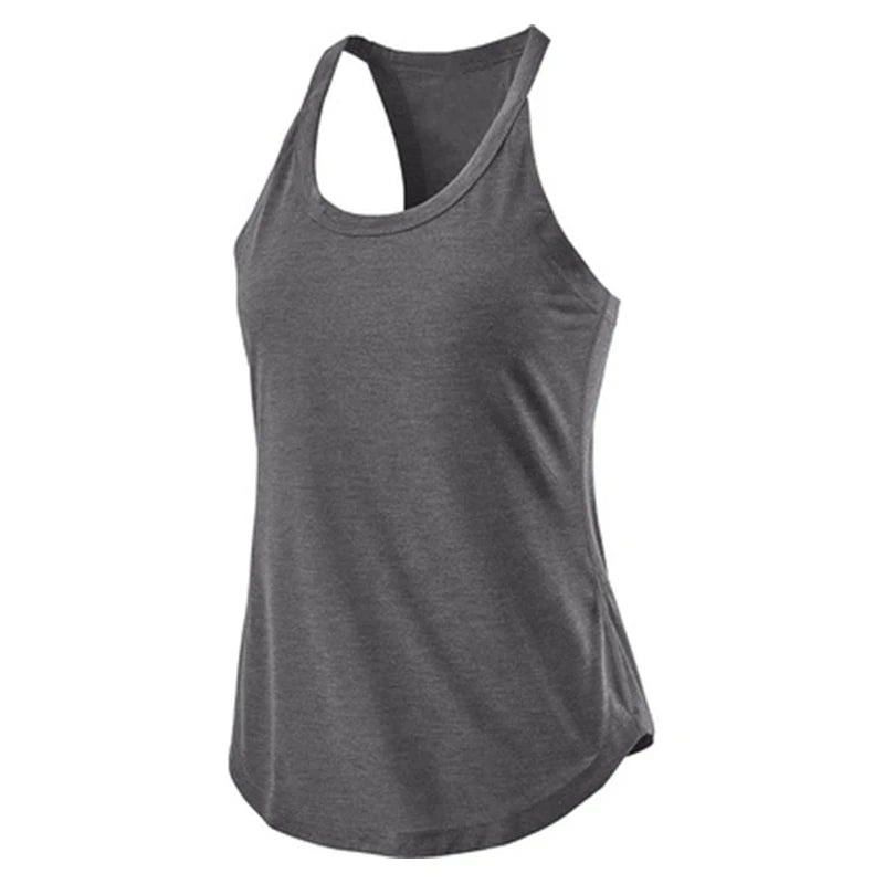 Women's Yoga Workout Sleeveless Tank Top Sexy Cross Hollow Racerback Sport Vest Soft Breathable Pullover