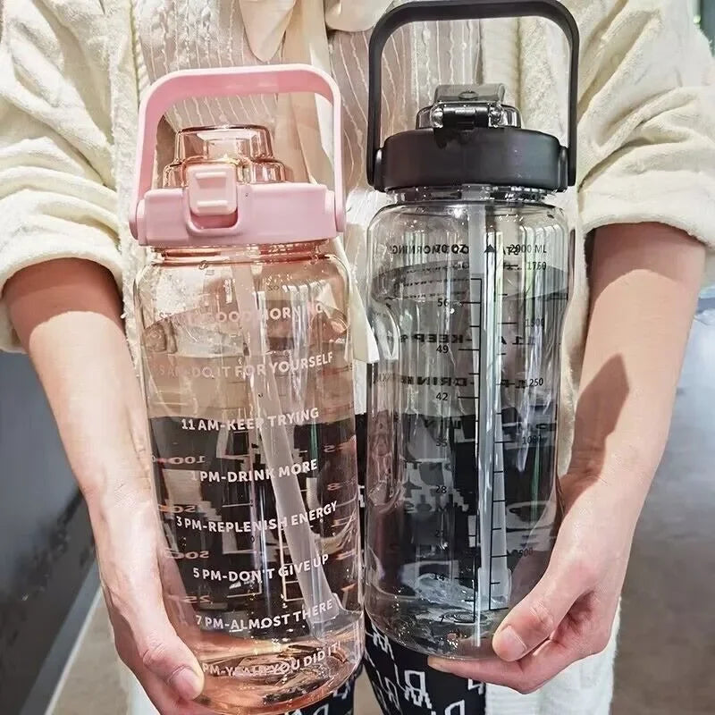 Vital Journey 2 Liter Motivational Water Bottle with Time Marker. Stay Hydrated. Stay On Track. Build a healthier daily routine with the Vital Journey Motivational Water bottle. Designed with Time Markers and easy-carry handl