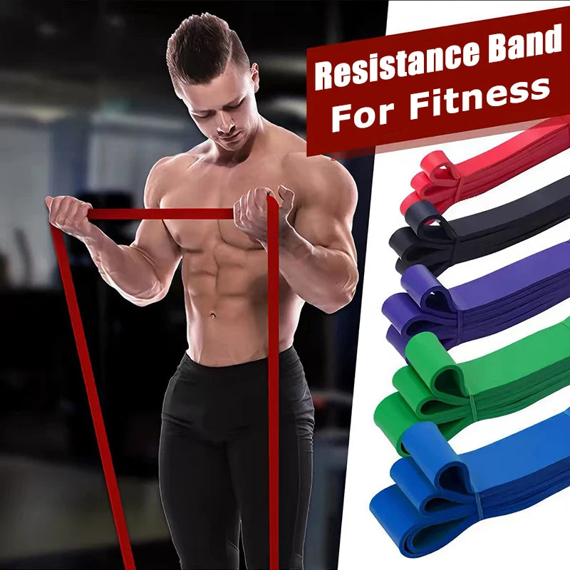2026 New Fitness Resistance Band Tough Latex Elastic Pull-Ups Auxiliary Band Exercise Strengthening Train Fitness Equipment 1Pc