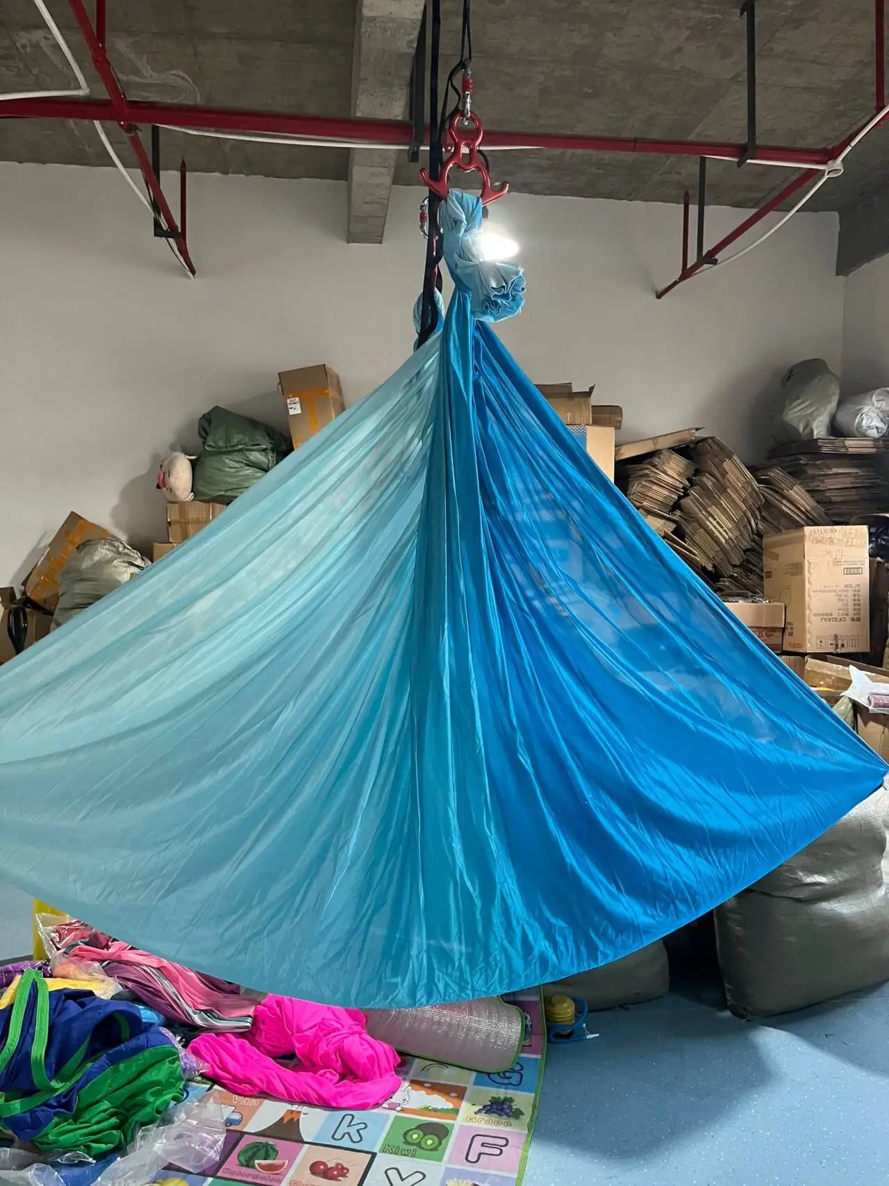 Multicolour Yoga hammock Flying Swing 5m fabrics Yoga Belts For the yoga Exercise Air Swing Bed Trapeze Yoga studio
