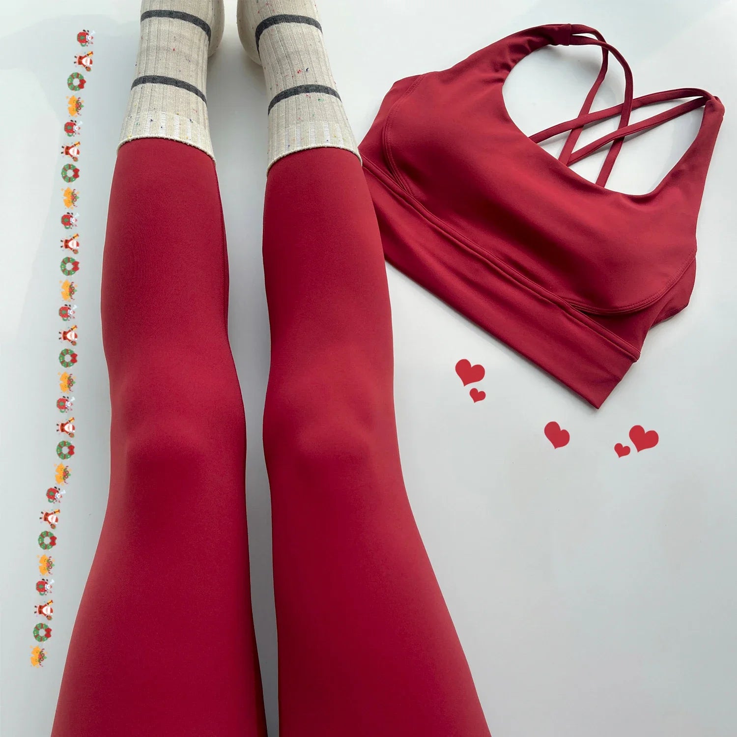 New 2 Piece Yoga Sets Cross Back Sports Bra High-Waisted Hip Lift Yoga Leggings Cycling Running Leisure Fitness Yoga