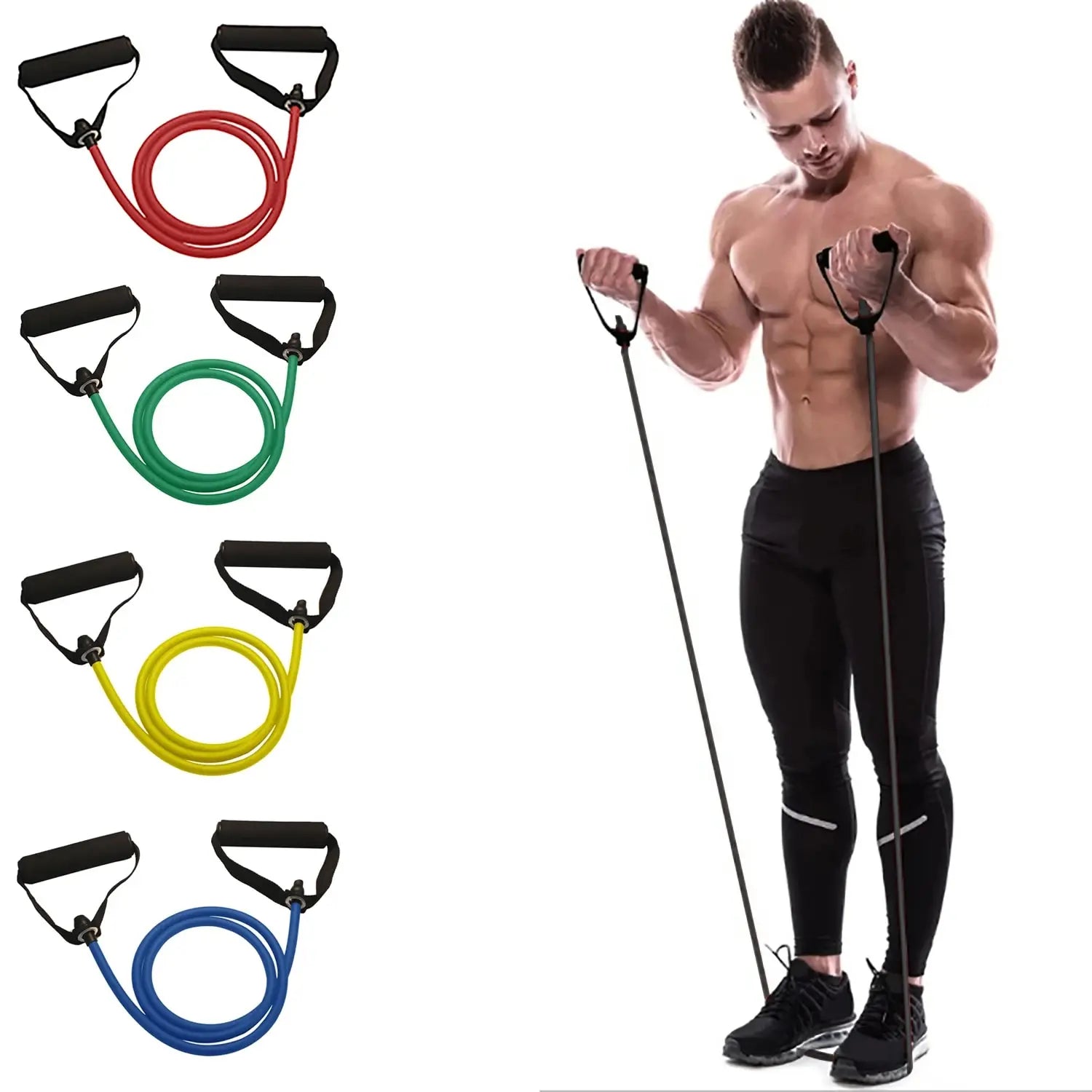 Vital Journey
Resistance Band Set with Handles
Build Strength Anytime, Anywhere

Take your workouts wherever you go with this versatile Resistance Band Set with Handles. Designed for home workouts, travel, or the gym, these d