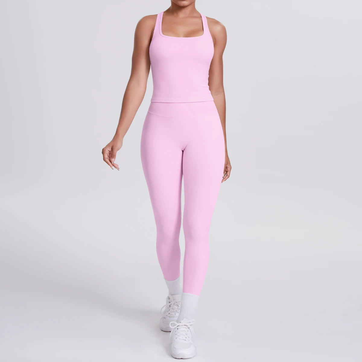 Yoga Top Set Fitness Gym Suit Training Sleeveless Sport Gym Tops Crossover Back Sports Underwear Tummy Control Slimming