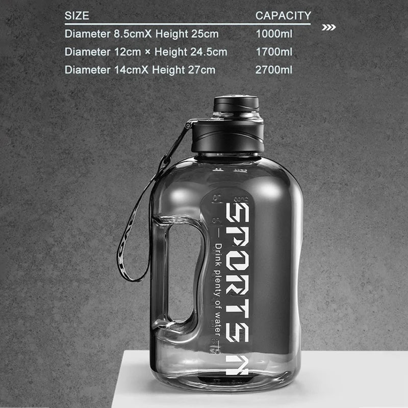Vital Journey
2.7L / 1.7L Motivational Water Bottle with Straw
Stay hydrated throughout your day with our 2.7L / 1.7L Motivational Water Bottle with Straw. Featuring a leak-resistant lid, and a reusable straw, this bottle hel