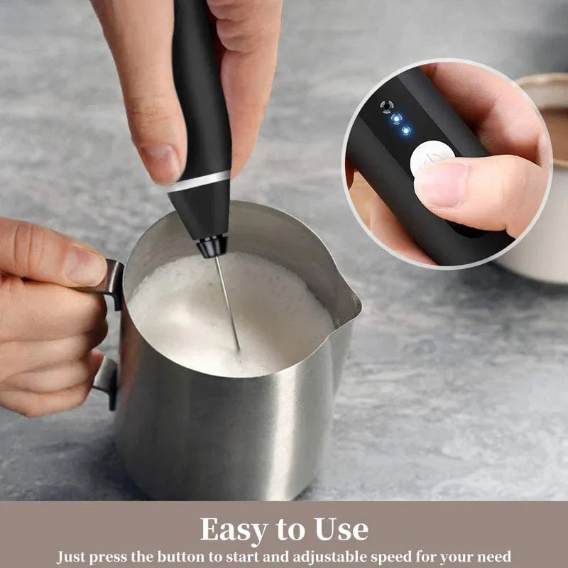 Vital Journey
Portable Electric Milk Frother – USB Rechargeable Coffee & Matcha Mixer

Product Description
Transform your favorite drinks into café-quality creations in seconds. This lightweight, USB-rechargeable milk frot