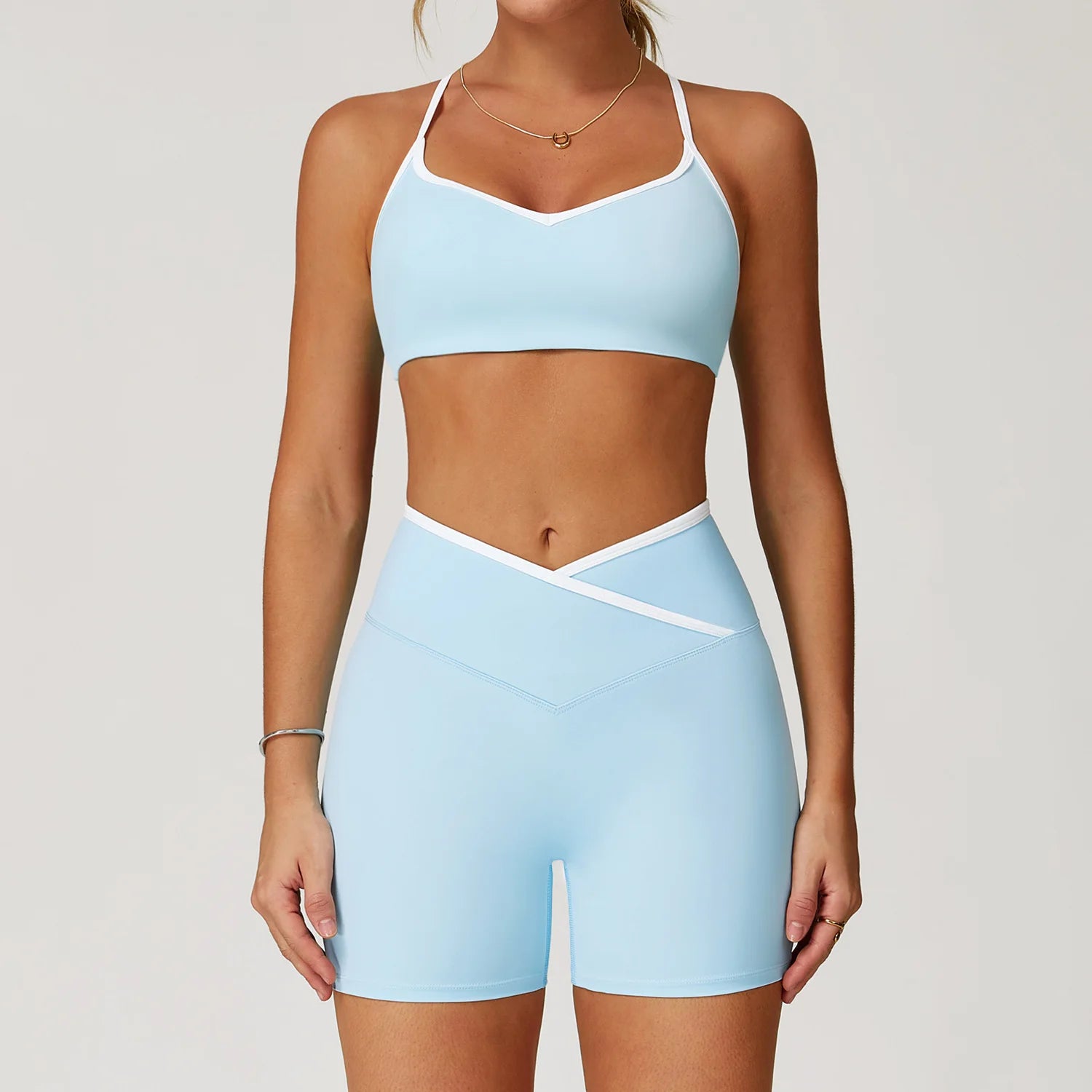 Yoga Set 2 Pieces Workout Clothes Women's Tracksuit Sportswear Gym Clothing High Waist Bell-bottoms Sexy Fitness Bta Sports Suit