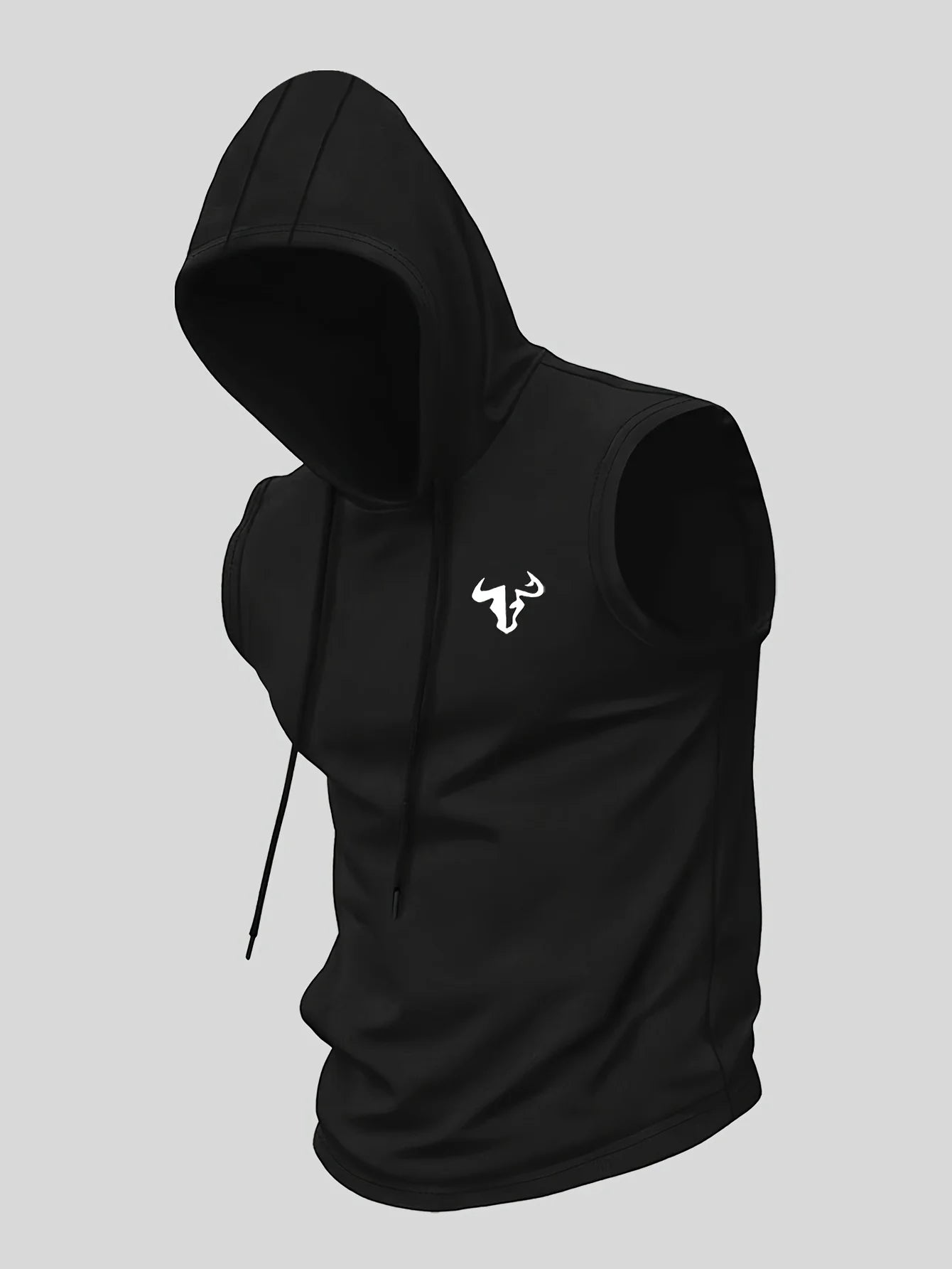 Men's Quick Dry Hooded Sleeveless Tank Top Breathable Gym Fitness Running Casual Sports Vest T-shirt Multi-Color Optional