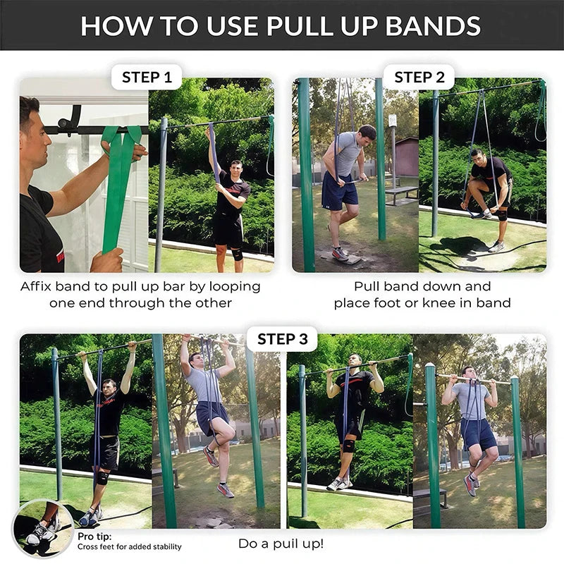 2026 New Fitness Resistance Band Tough Latex Elastic Pull-Ups Auxiliary Band Exercise Strengthening Train Fitness Equipment 1Pc