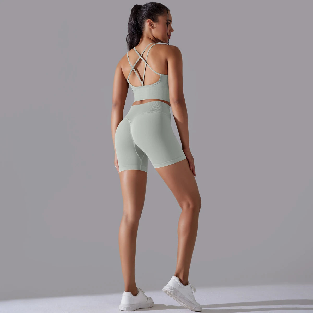 2 piece Sexy Yoga Sets Women's Tracksuit Seamless Sport Suit Running Workout Sportswear