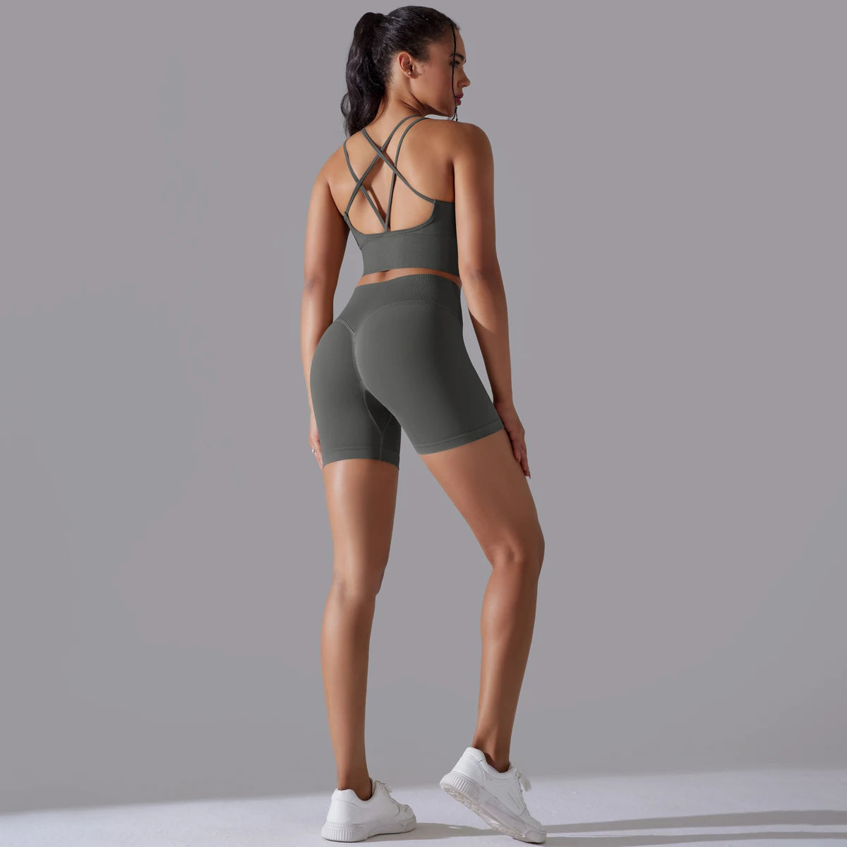2 piece Sexy Yoga Sets Women's Tracksuit Seamless Sport Suit Running Workout Sportswear