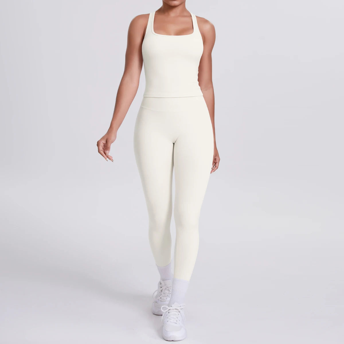 Yoga Top Set Fitness Gym Suit Training Sleeveless Sport Gym Tops Crossover Back Sports Underwear Tummy Control Slimming