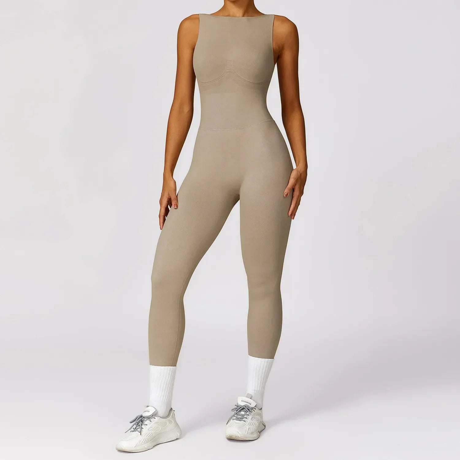 Backless Yoga Jumpsuit Push Up Fitness Leggings Bodysuit Solid One-piece Workout Yoga Suit Sportswear