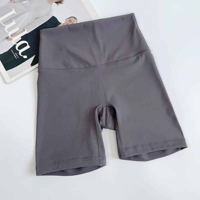 Women's Sports Yoga Shorts with High Waist, Hip Lift, Fitness, Running, Cycling, 4-point Shorts, Quick Drying