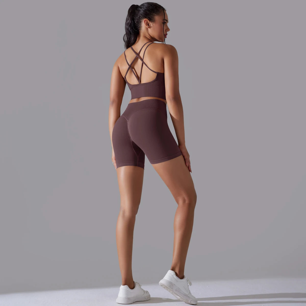 2 piece Sexy Yoga Sets Women's Tracksuit Seamless Sport Suit Running Workout Sportswear