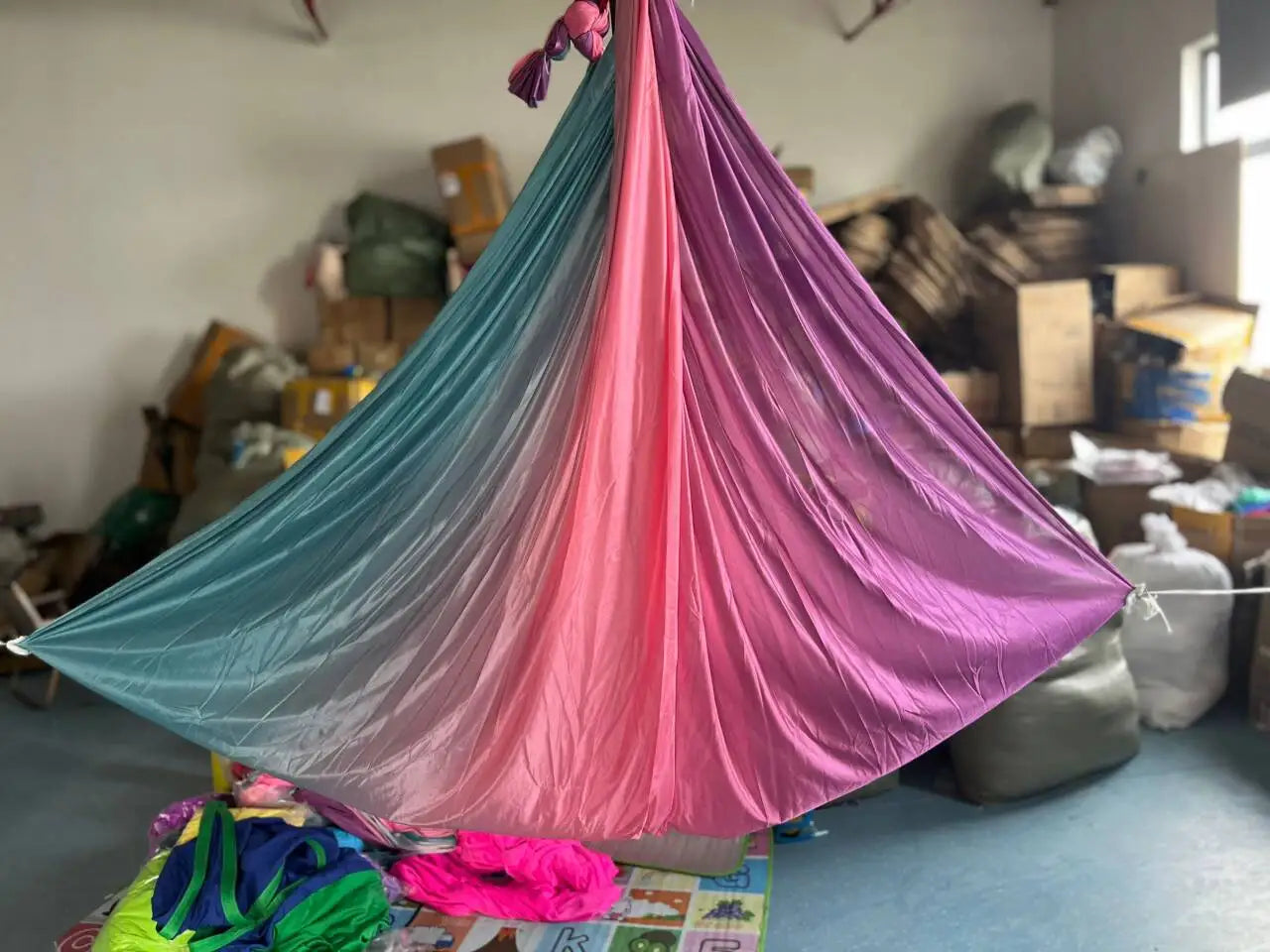 Multicolour Yoga hammock Flying Swing 5m fabrics Yoga Belts For the yoga Exercise Air Swing Bed Trapeze Yoga studio