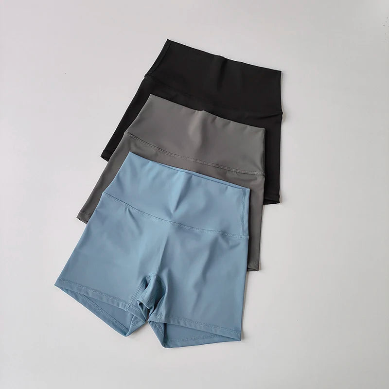 Yoga Sports Shorts Shorts Tight Fitting Elastic Three Part Pants Nude Feeling High Waist Hip Lifting Quick Drying