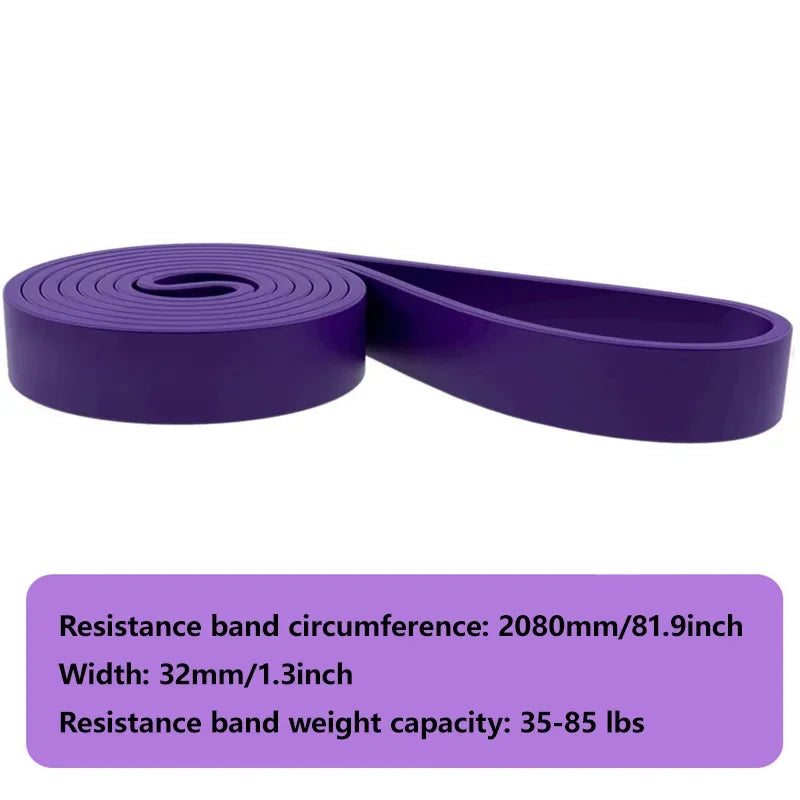 2026 New Fitness Resistance Band Tough Latex Elastic Pull-Ups Auxiliary Band Exercise Strengthening Train Fitness Equipment 1Pc