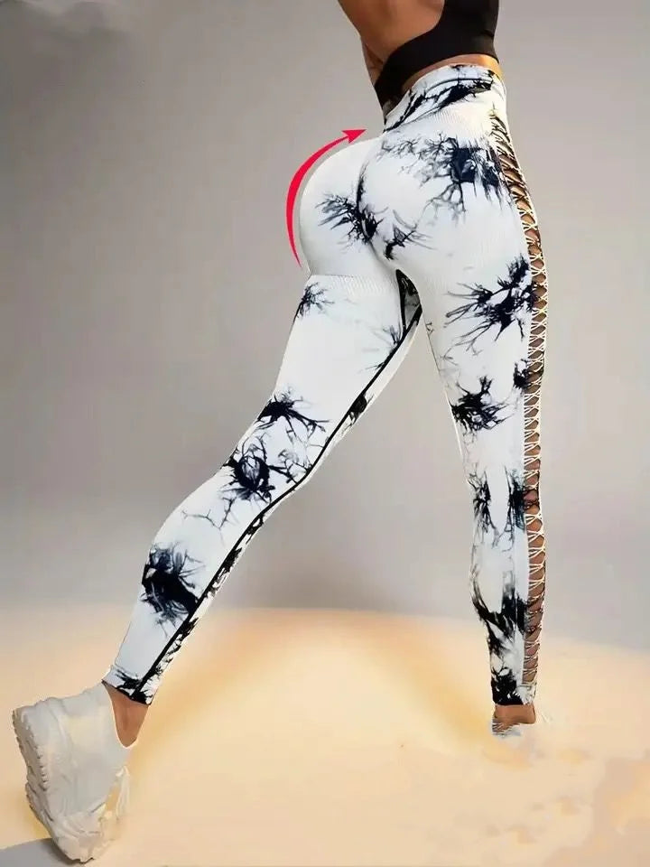 Sexy Hollow Black  Seamless Leggings Women Fitness Leggings Gym Yoga Pants High Waist Yoga Pants Sports Female Clothing
