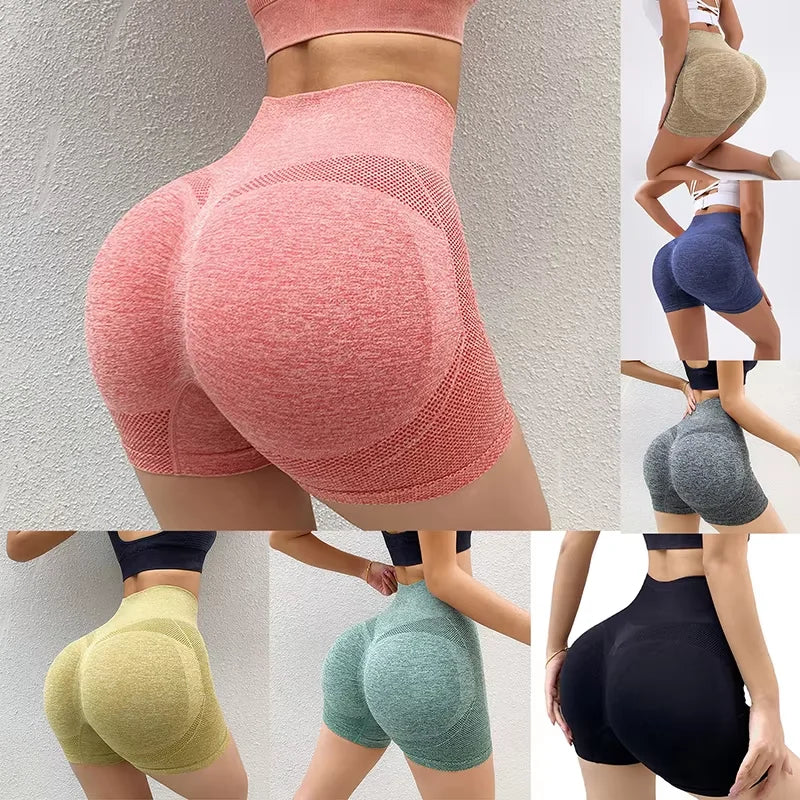 Yoga Shorts, Honey Buttocks, Buttocks, Sports, High Waist, Abdomen, Stretch, Tight-fitting, Quick-drying Fitness shorts