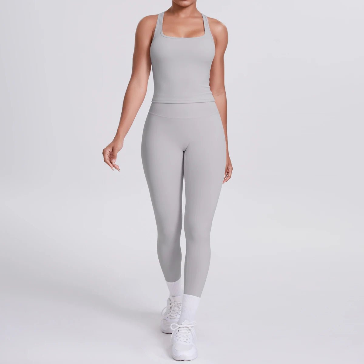 Yoga Top Set Fitness Gym Suit Training Sleeveless Sport Gym Tops Crossover Back Sports Underwear Tummy Control Slimming