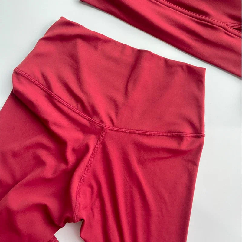 New 2 Piece Yoga Sets Cross Back Sports Bra High-Waisted Hip Lift Yoga Leggings Cycling Running Leisure Fitness Yoga