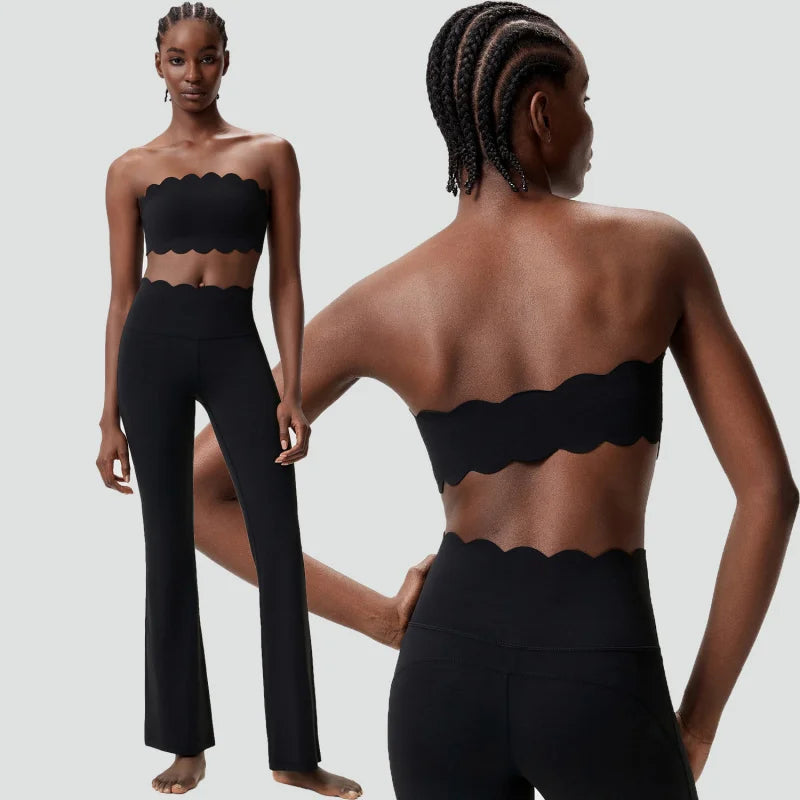 2 Piece Woman Plus Size Yoga Vacation Outfit For Women Stretchy Fitness Sports Clothing Two-piece Set Running Casual Wear