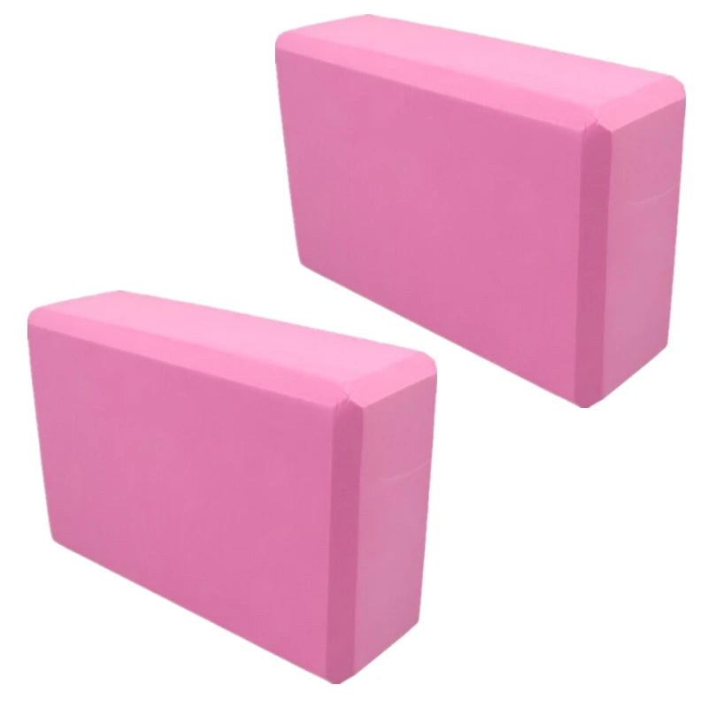 Set of 2 Yoga Blocks - Made from High-Density Foam, Lightweight, Supportive, And Odor-Free - Essential Yoga Gear