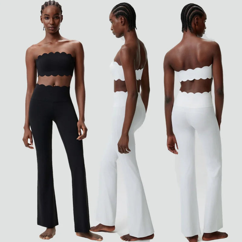 2 Piece Woman Plus Size Yoga Vacation Outfit For Women Stretchy Fitness Sports Clothing Two-piece Set Running Casual Wear