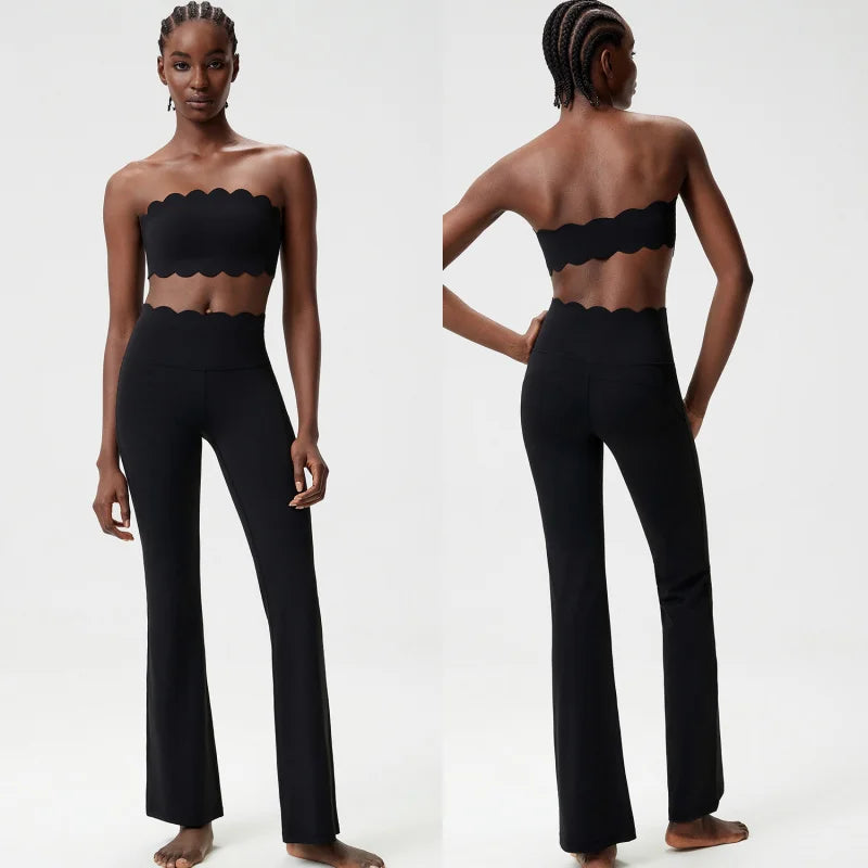 2 Piece Woman Plus Size Yoga Vacation Outfit For Women Stretchy Fitness Sports Clothing Two-piece Set Running Casual Wear