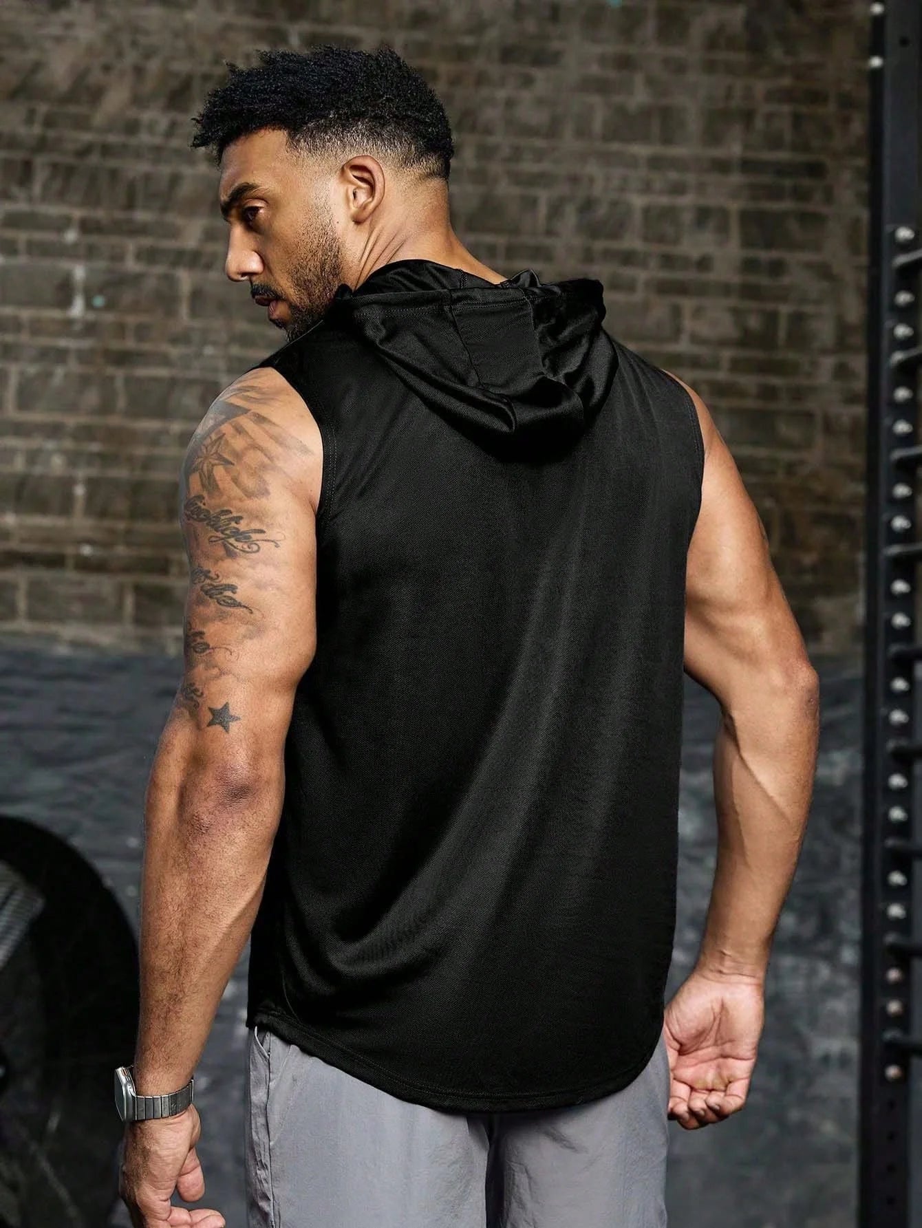 Men's Quick Dry Hooded Sleeveless Tank Top Breathable Gym Fitness Running Casual Sports Vest T-shirt Multi-Color Optional