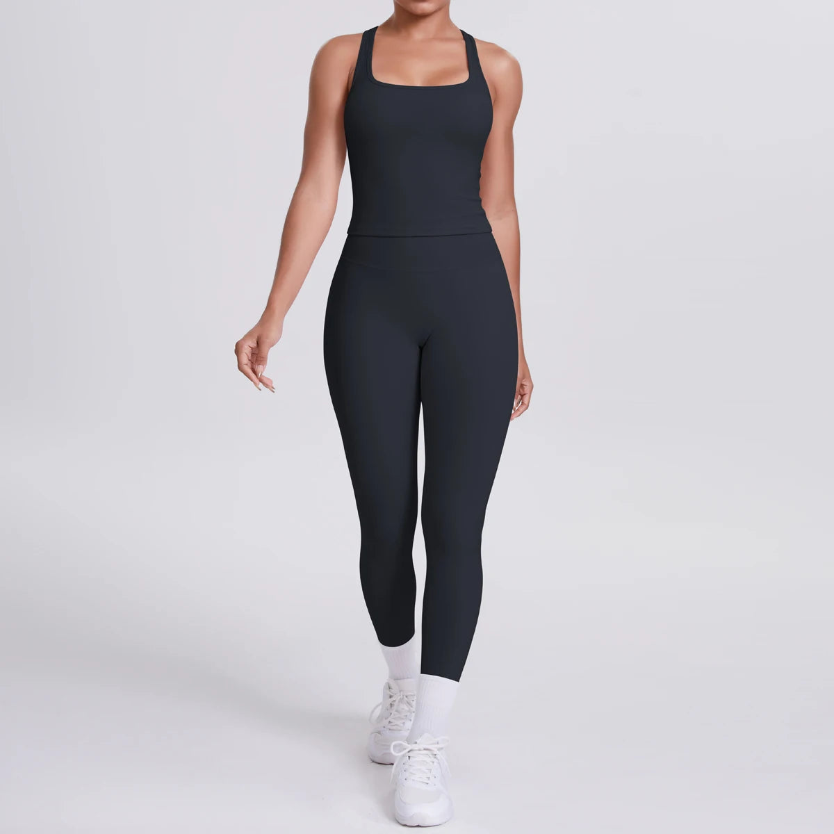 Yoga Top Set Fitness Gym Suit Training Sleeveless Sport Gym Tops Crossover Back Sports Underwear Tummy Control Slimming