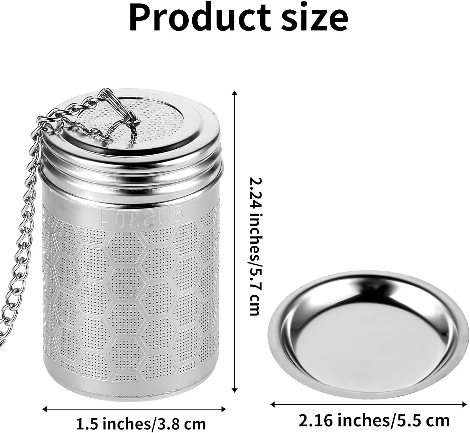 304 Stainless Steel Tea Strainers Set: Extra Fine Mesh Tea Infuser for Loose Leaf Tea Strainers