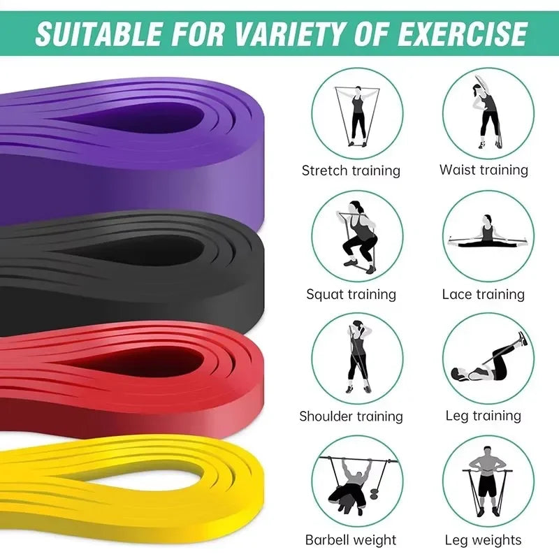 2026 New Fitness Resistance Band Tough Latex Elastic Pull-Ups Auxiliary Band Exercise Strengthening Train Fitness Equipment 1Pc