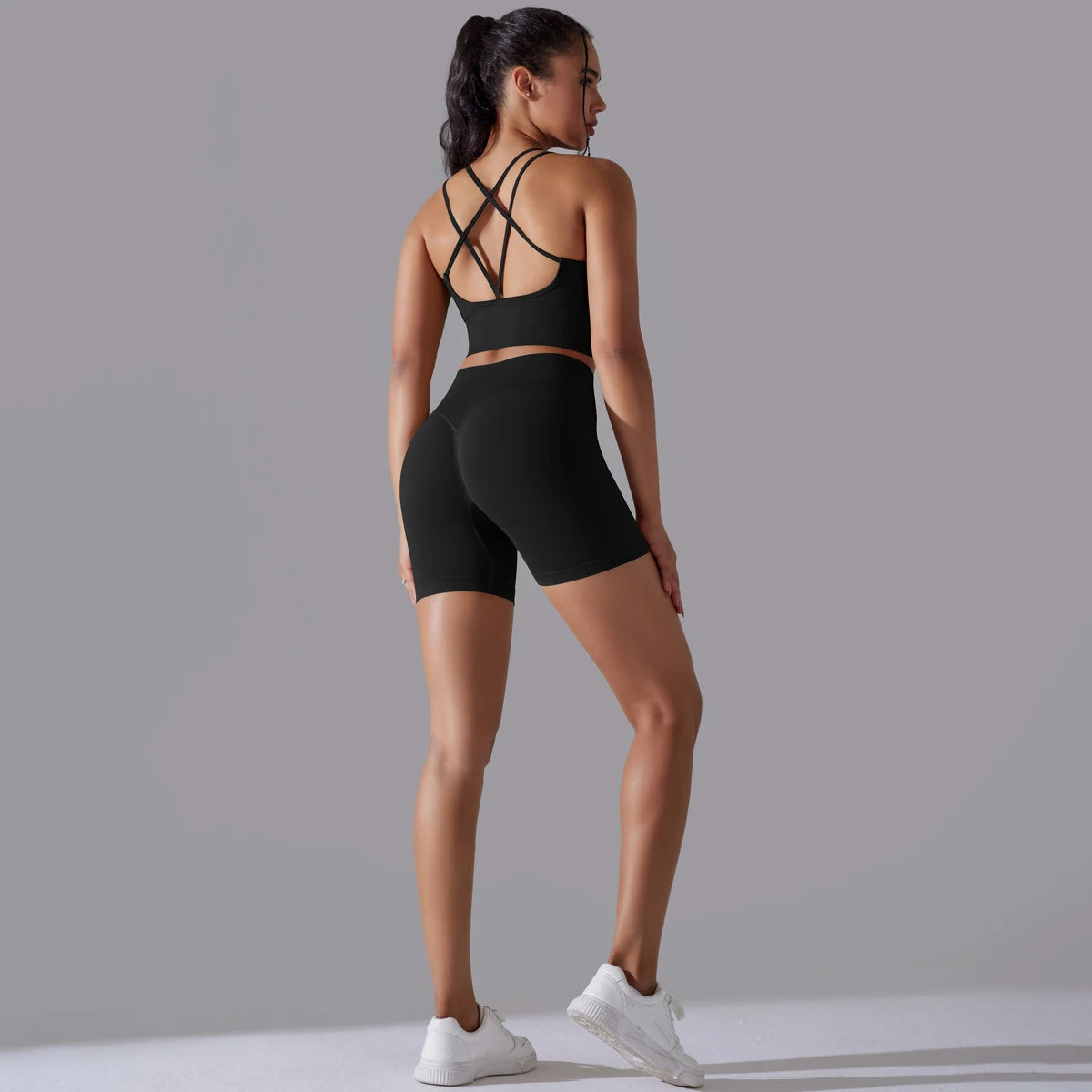 2 piece Sexy Yoga Sets Women's Tracksuit Seamless Sport Suit Running Workout Sportswear