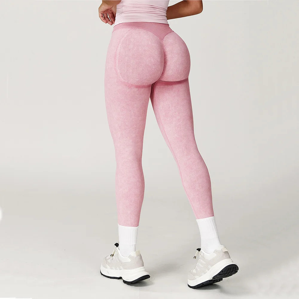 Yoga Pants, Impact Leggings for Women, Seamless Sports Yoga Pants, High-Waisted Ribbed Gym Wear, Fitness Training Clothes