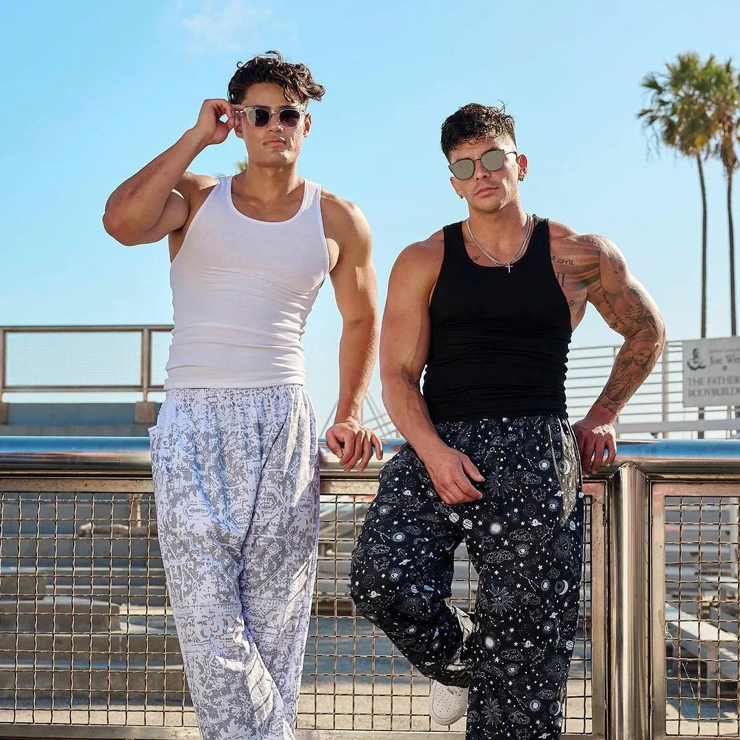 High Stretch Striped Thread American Tight Sports Vest For Men 2024 Summer Running I-shape Speed Dry Fitness Sleeveless Top