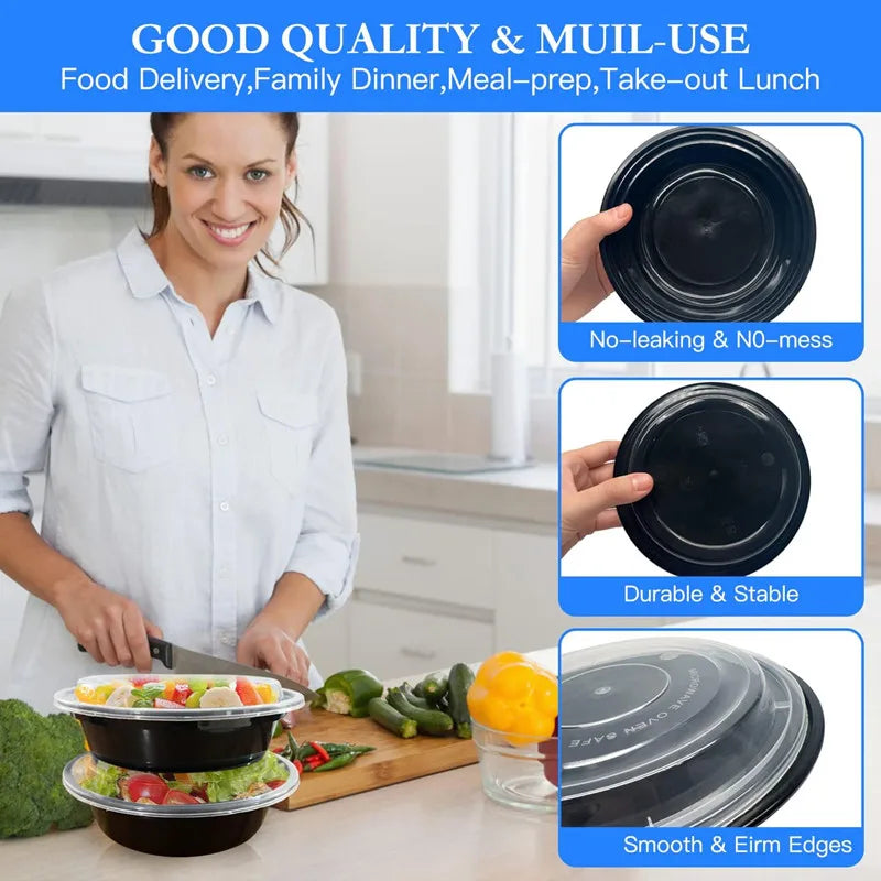 Vital Journey
10-Pack 24oz Meal Prep Containers – Microwave & Freezer Safe
Meal Prep Made Easy

Stay organized and prepared with these convenient 24oz meal prep containers. Perfect for portion control, healthy meals, and on