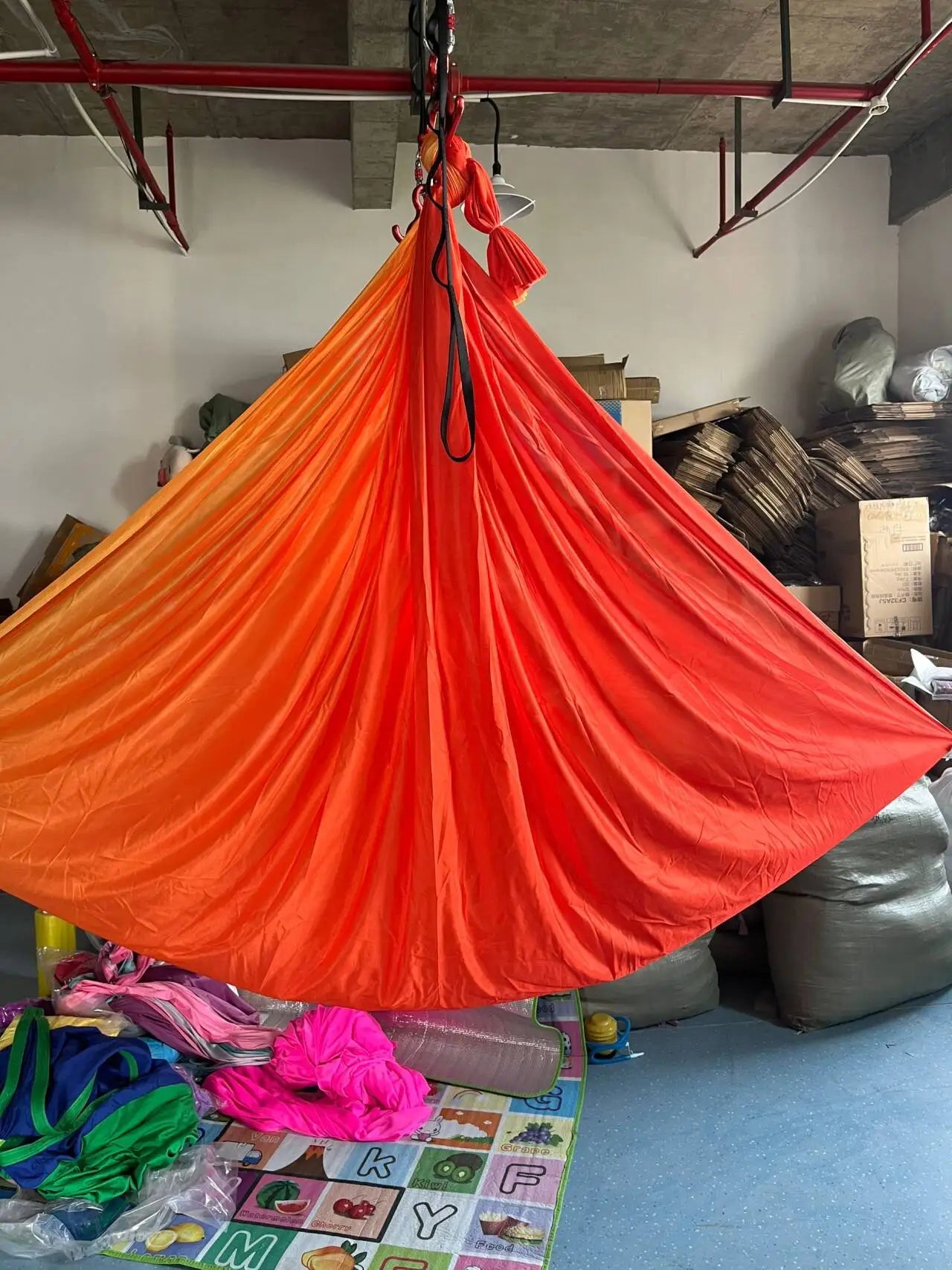 Multicolour Yoga hammock Flying Swing 5m fabrics Yoga Belts For the yoga Exercise Air Swing Bed Trapeze Yoga studio