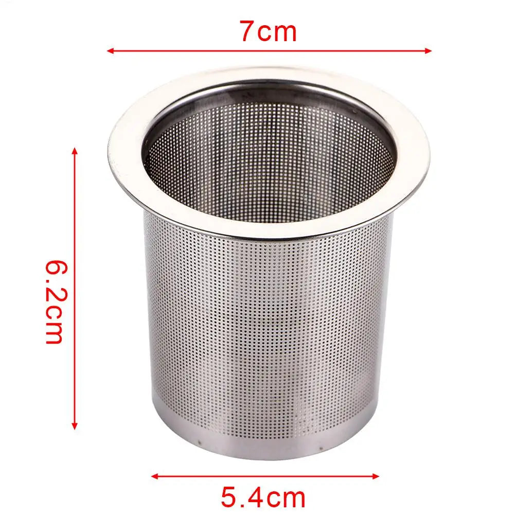 Tea Steeper 304 Stainless Steel Tea Cup Strainer Large Capacity Teapot Infuser Filter For Tea Leafs And Spices Straining/ Glass pitcher NOT included