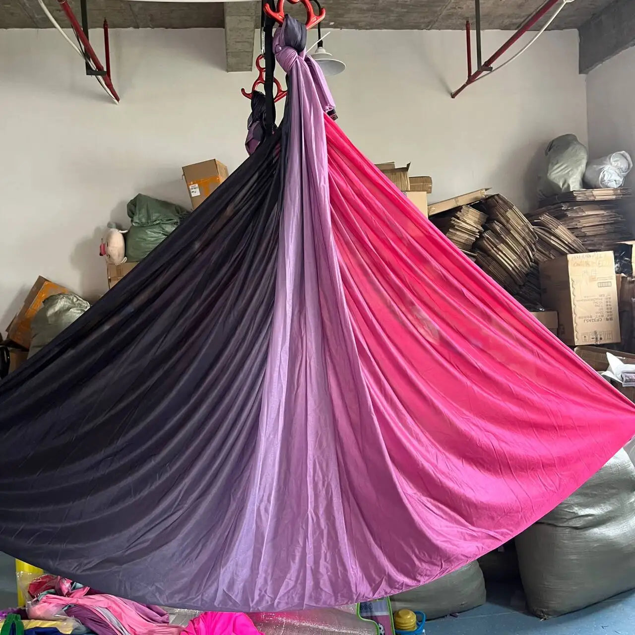 Multicolour Yoga hammock Flying Swing 5m fabrics Yoga Belts For the yoga Exercise Air Swing Bed Trapeze Yoga studio