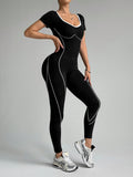 Trendy Bodysuit Sportswear Woman Gym Jumpsuits Sport Pants Seamless Woman Clothing