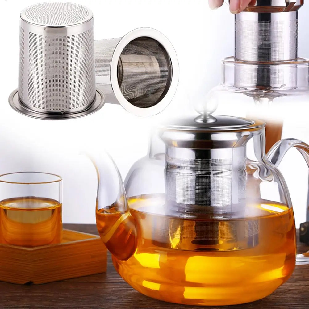 Tea Steeper 304 Stainless Steel Tea Cup Strainer Large Capacity Teapot Infuser Filter For Tea Leafs And Spices Straining/ Glass pitcher NOT included