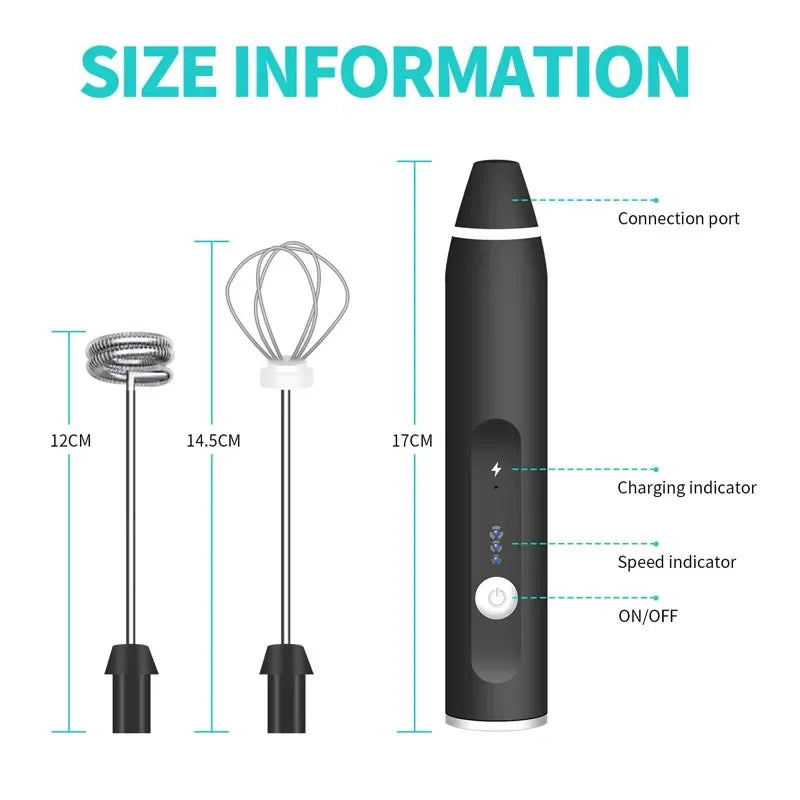 Vital Journey
Portable Electric Milk Frother – USB Rechargeable Coffee & Matcha Mixer

Product Description
Transform your favorite drinks into café-quality creations in seconds. This lightweight, USB-rechargeable milk frot