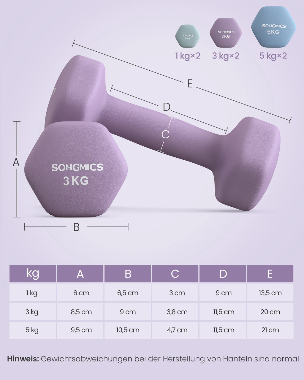 SONGMICS dumbbell set, 2x1kg, 2x3kg, 2x5kg, dumbbells with Dumbbell stand.