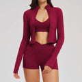 3 Pieces Set For Woman New Yoga Set Feel Casual Fitness Clothing Set Gym Clothes Woman Outdoor Running Sports Three Piece Set