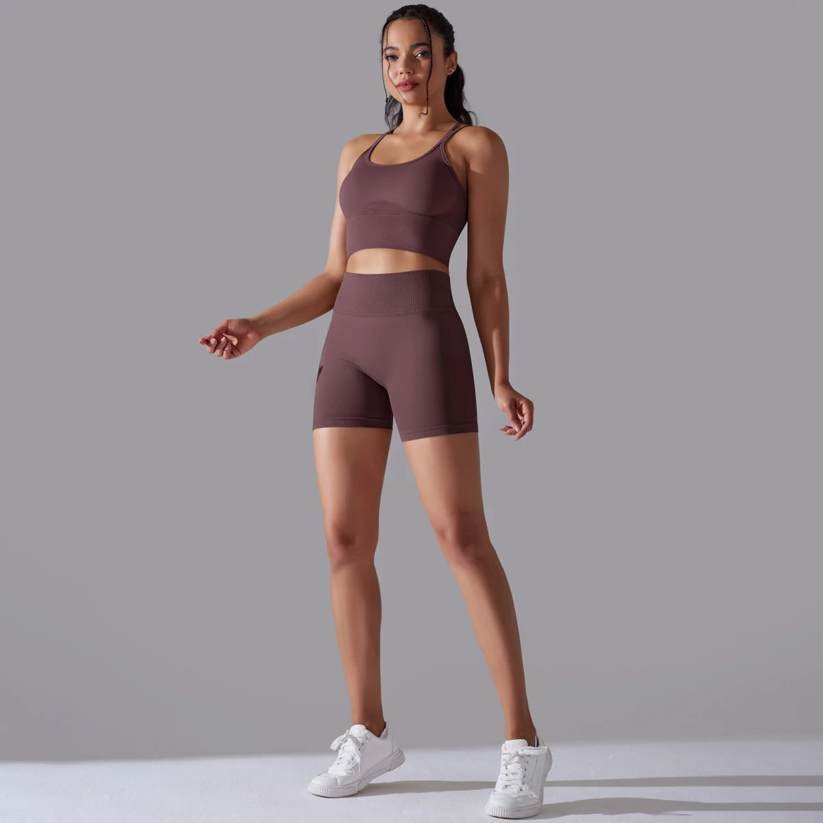 2 piece Sexy Yoga Sets Women's Tracksuit Seamless Sport Suit Running Workout Sportswear