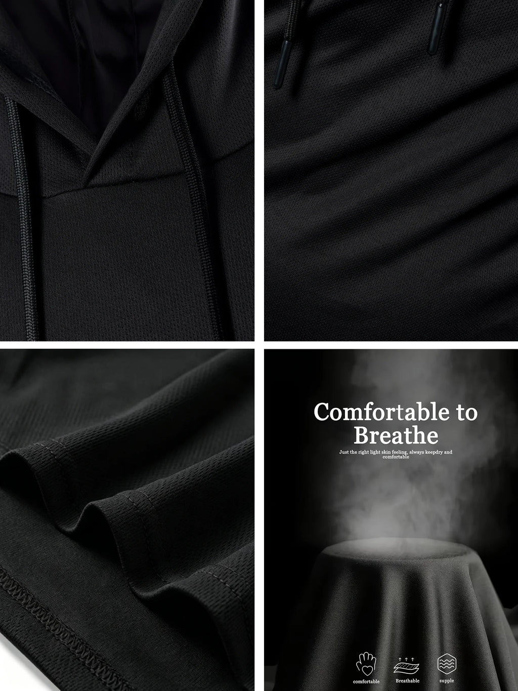 Men's Quick Dry Hooded Sleeveless Tank Top Breathable Gym Fitness Running Casual Sports Vest T-shirt Multi-Color Optional